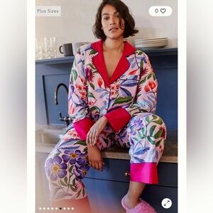 Anthropologie x Rosa de weerd floral plus size pajamas